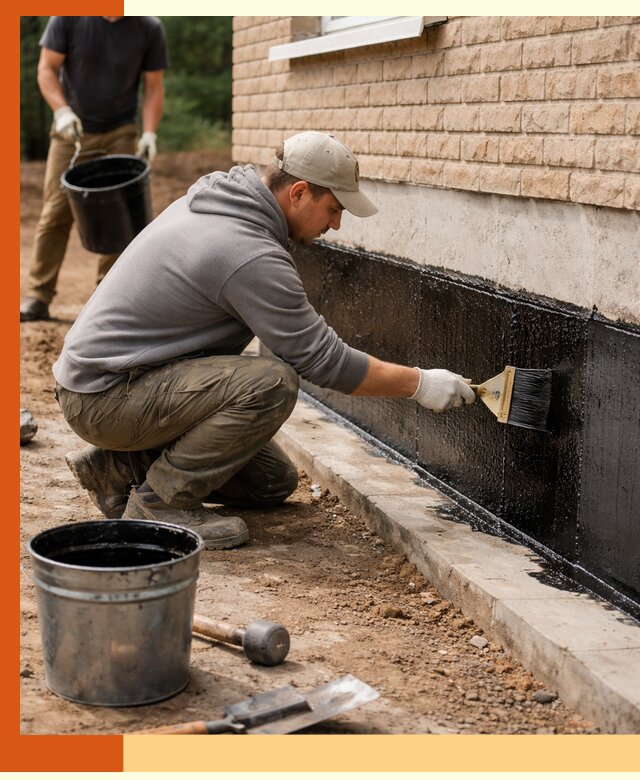 Гидроизоляция цоколя домов и зданий в Белове эффективными методами