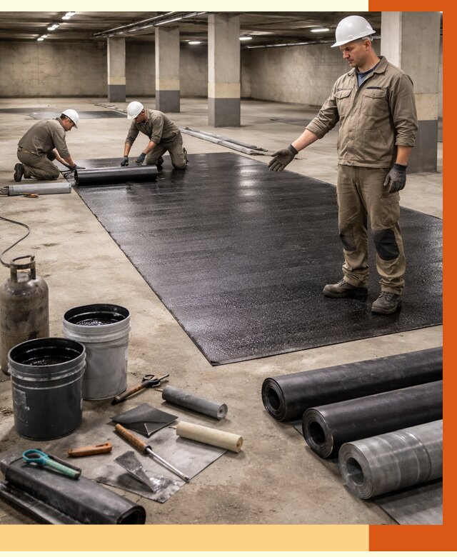 Гидроизоляция паркинга в Белове от 1303 руб/м² — профессиональная защита | ТепломастерБлв