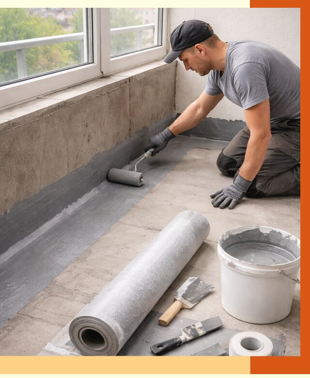 Профессиональная гидроизоляция балкона в Белове от 4561 руб. | ТепломастерБлв