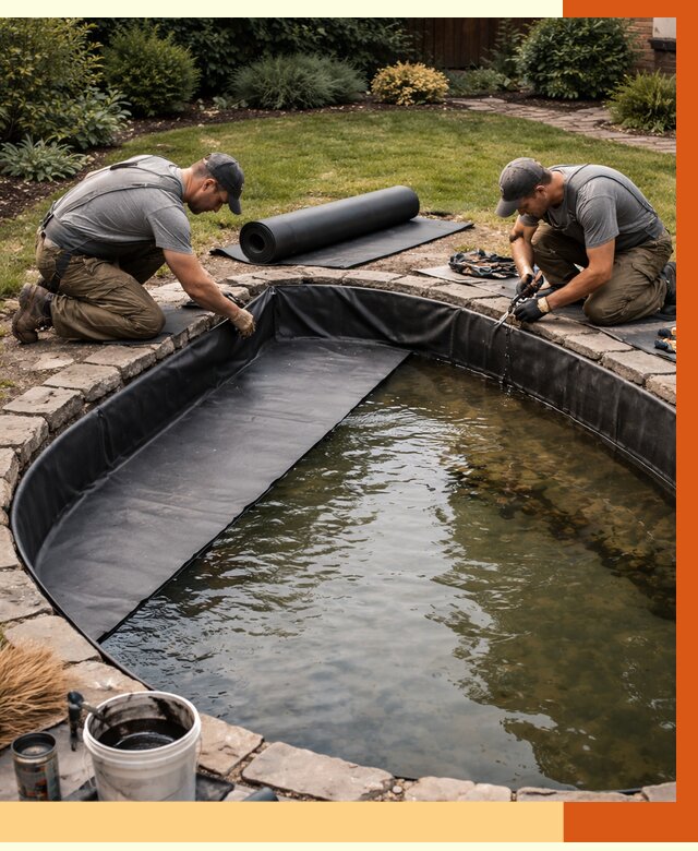 Гидроизоляция пруда в Белове от 16289 руб. под ключ | ТепломастерБлв профессионально