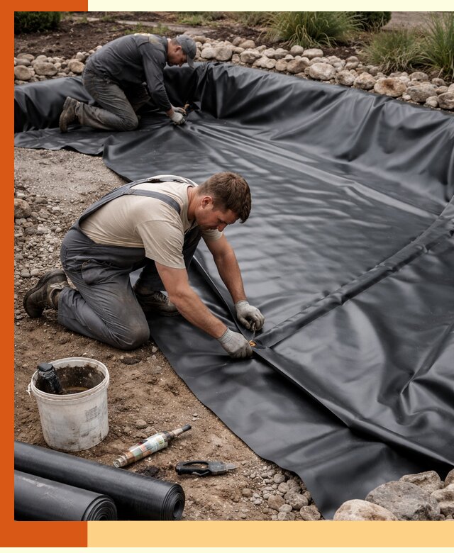 Гидроизоляция пруда в Белове: надежная защита и герметизация