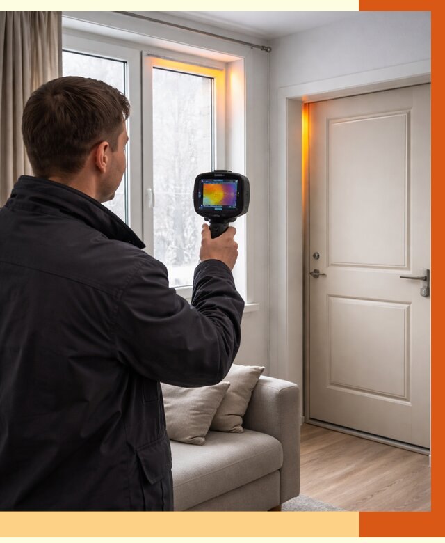 Тепловизионное обследование окон и дверей в Белове от 4887 руб. | ТепломастерБлв