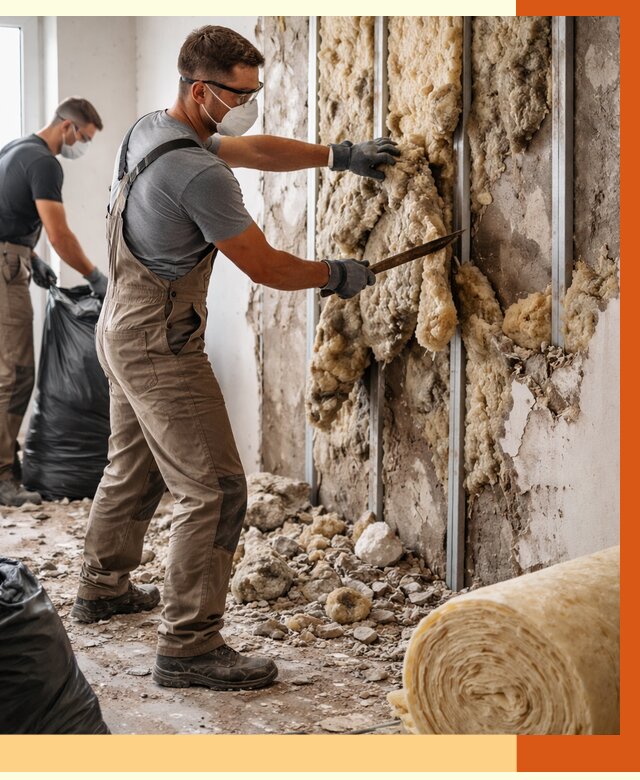 Демонтаж старого утеплителя в Белове от 3801 руб. — работы под ключ | ТепломастерБлв