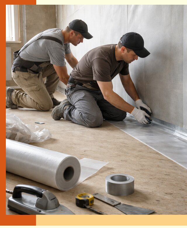 Монтаж пароизоляции для дома и помещений в Белове