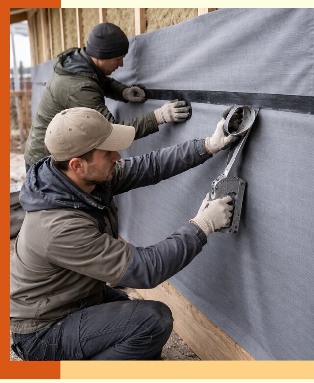 Монтаж ветроизоляции зданий и конструкций в Белове