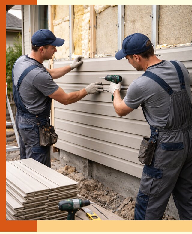 Монтаж сайдинга после утепления в Белове качественно и надежно